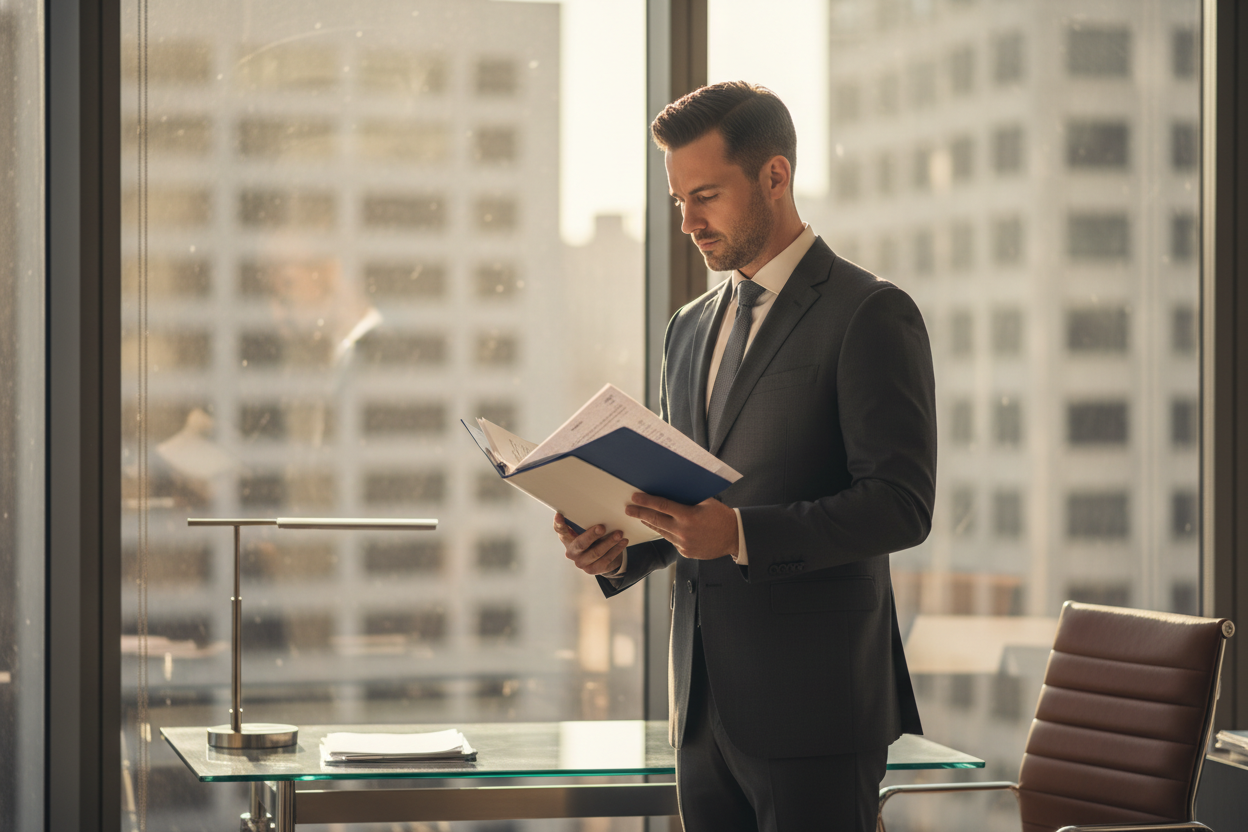 Blake Enax in his office