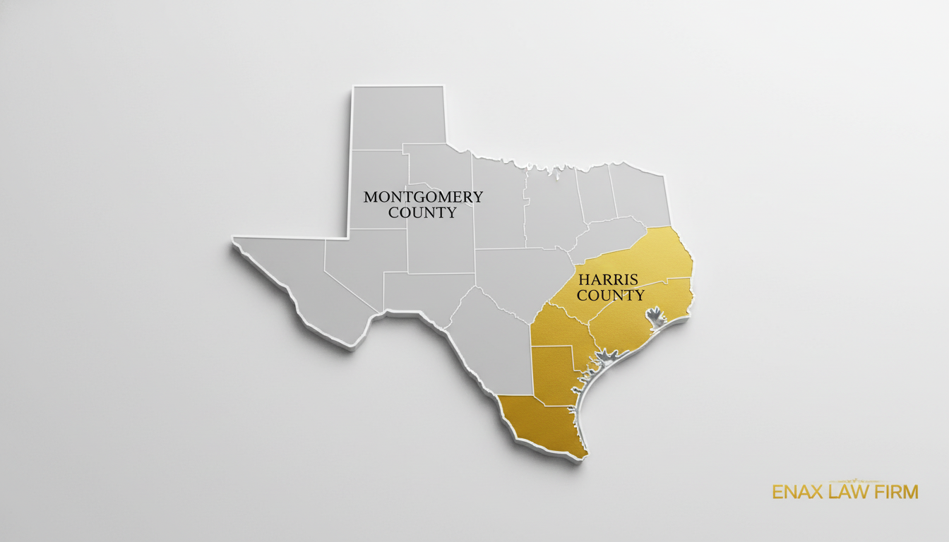 Montgomery and Harris Counties Map